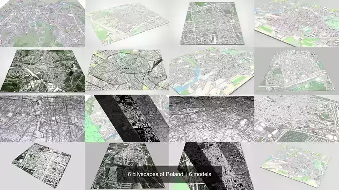  6 cityscapes of Poland 
