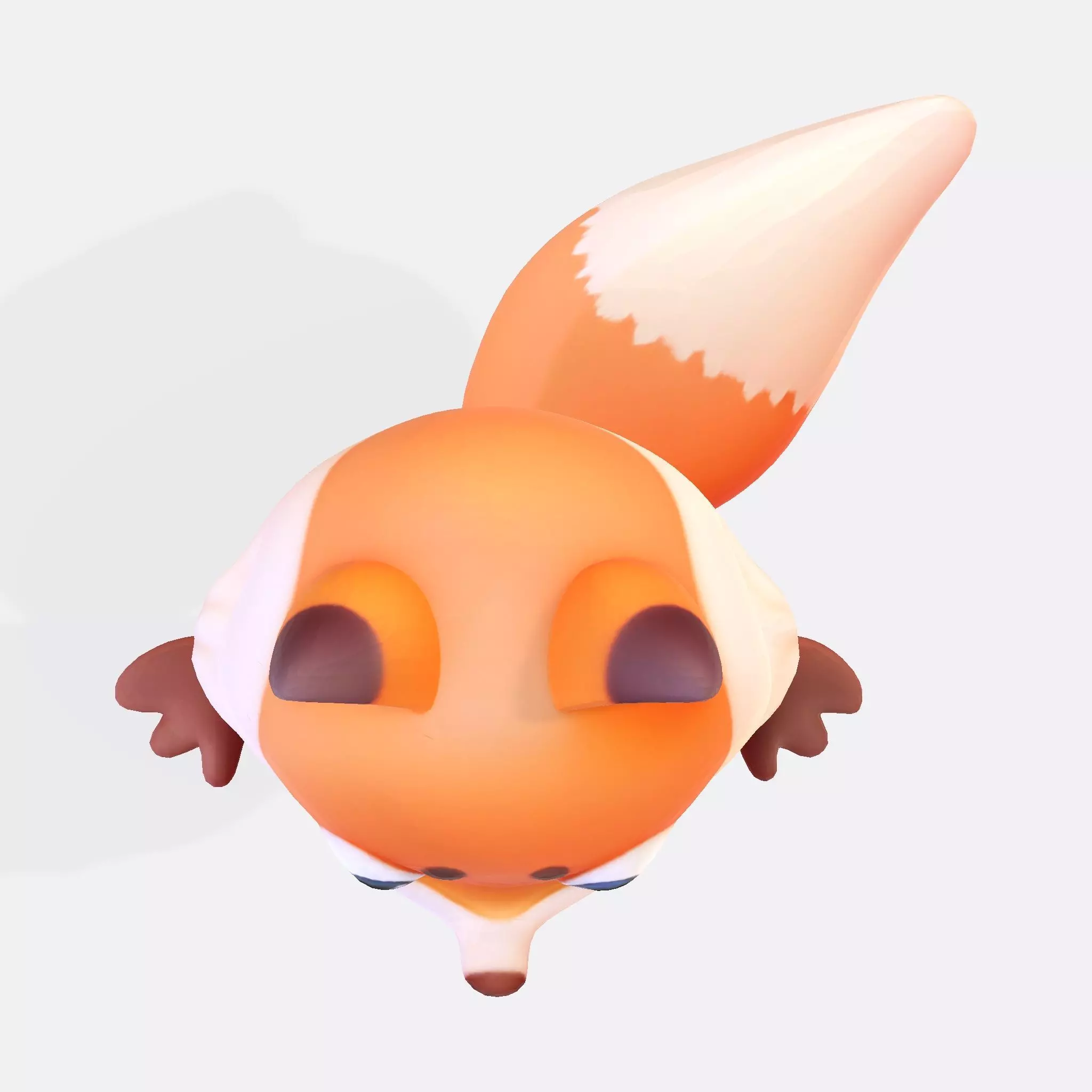 Low-Poly Stylized Fox Figurines Low-poly 3D model_17