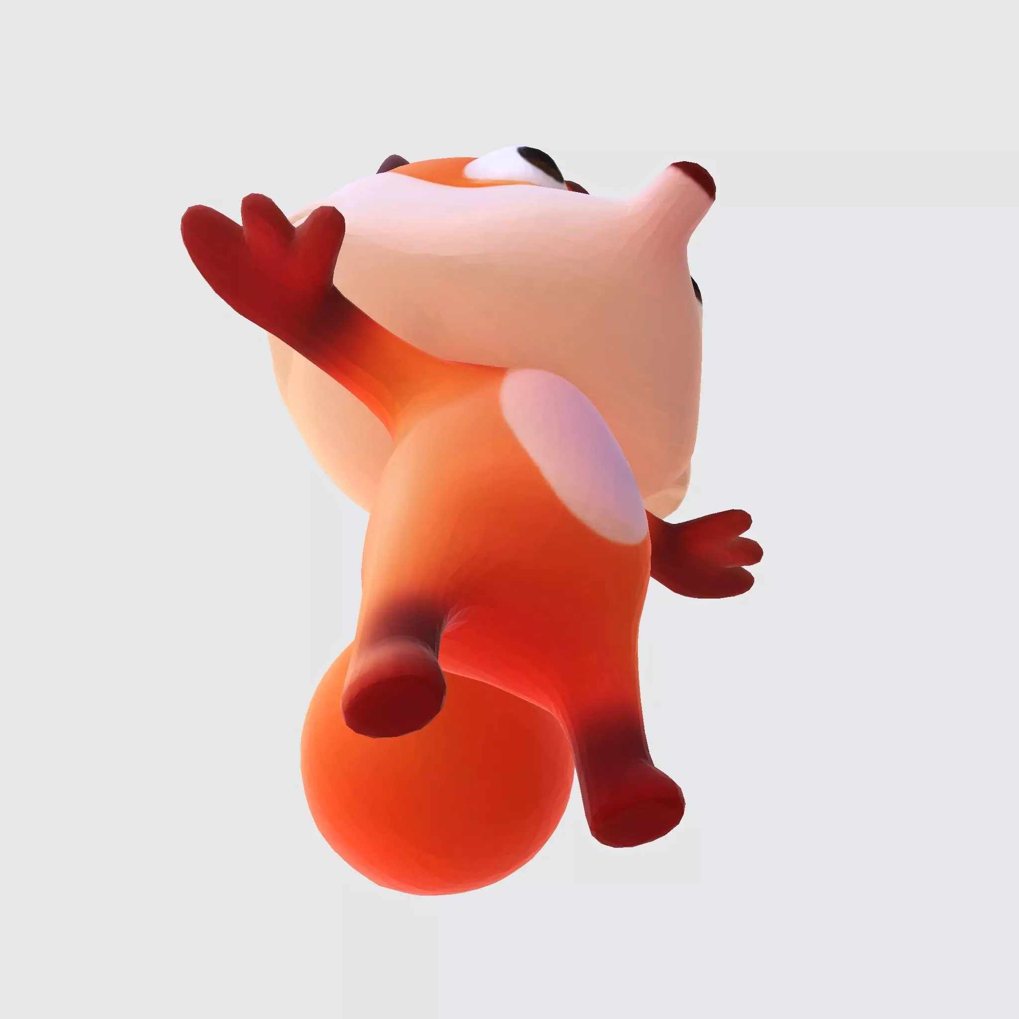 Low-Poly Stylized Fox Figurines Low-poly 3D model_11