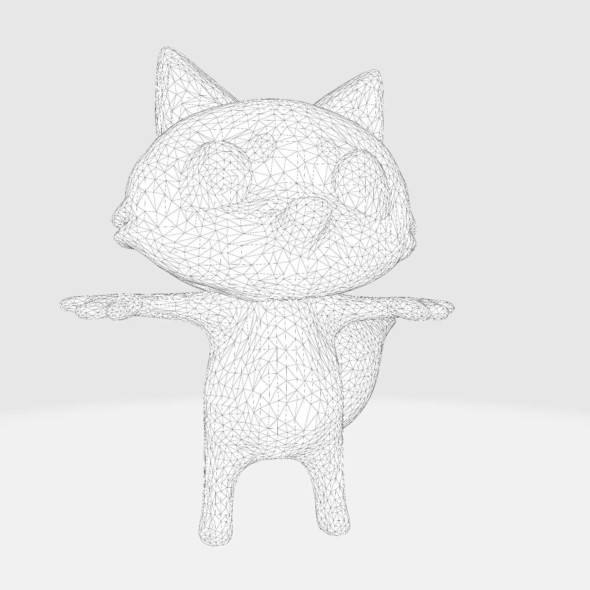 Low-Poly Stylized Fox Figurines Low-poly 3D model_23