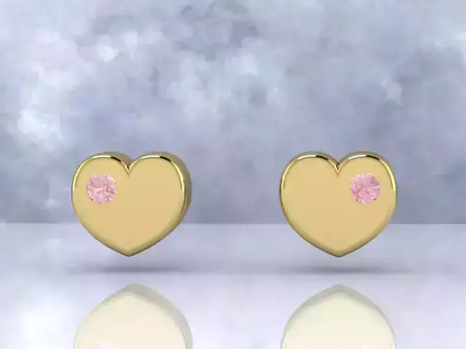 Heart Stud Earrings