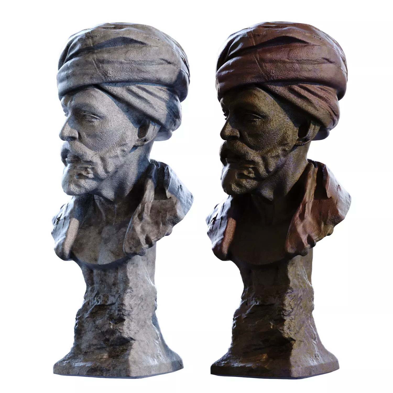 Arab Man Sculpture set 795 Low-poly 3D model