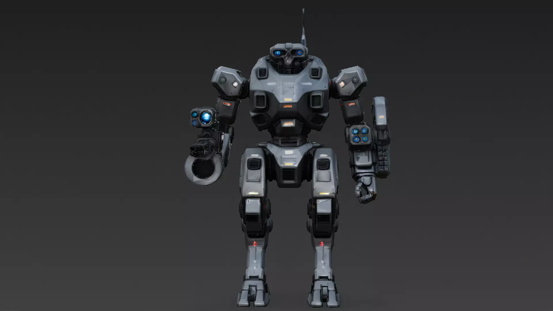 Sci-Fi Combat Robot PBR 3D Model 3D model_1