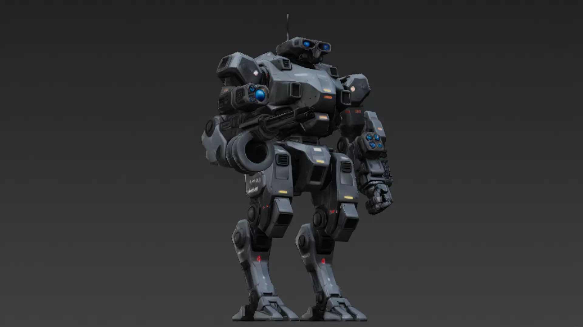 Sci-Fi Combat Robot PBR 3D Model 3D model_5