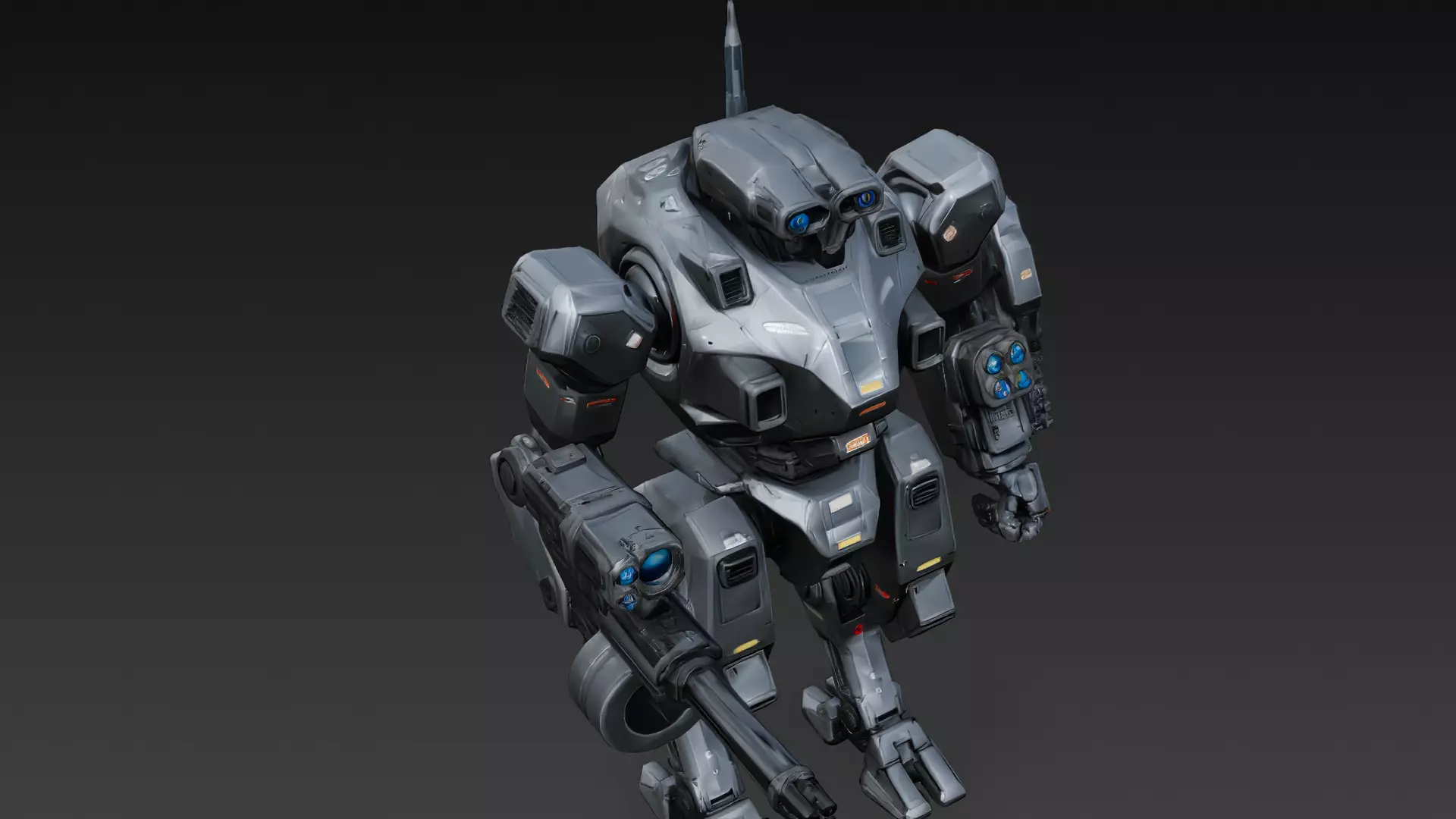 Sci-Fi Combat Robot PBR 3D Model 3D model_12