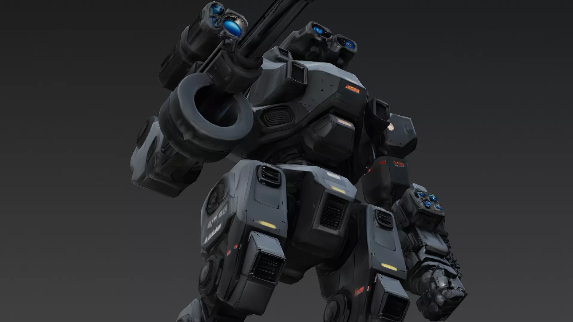 Sci-Fi Combat Robot PBR 3D Model 3D model_9