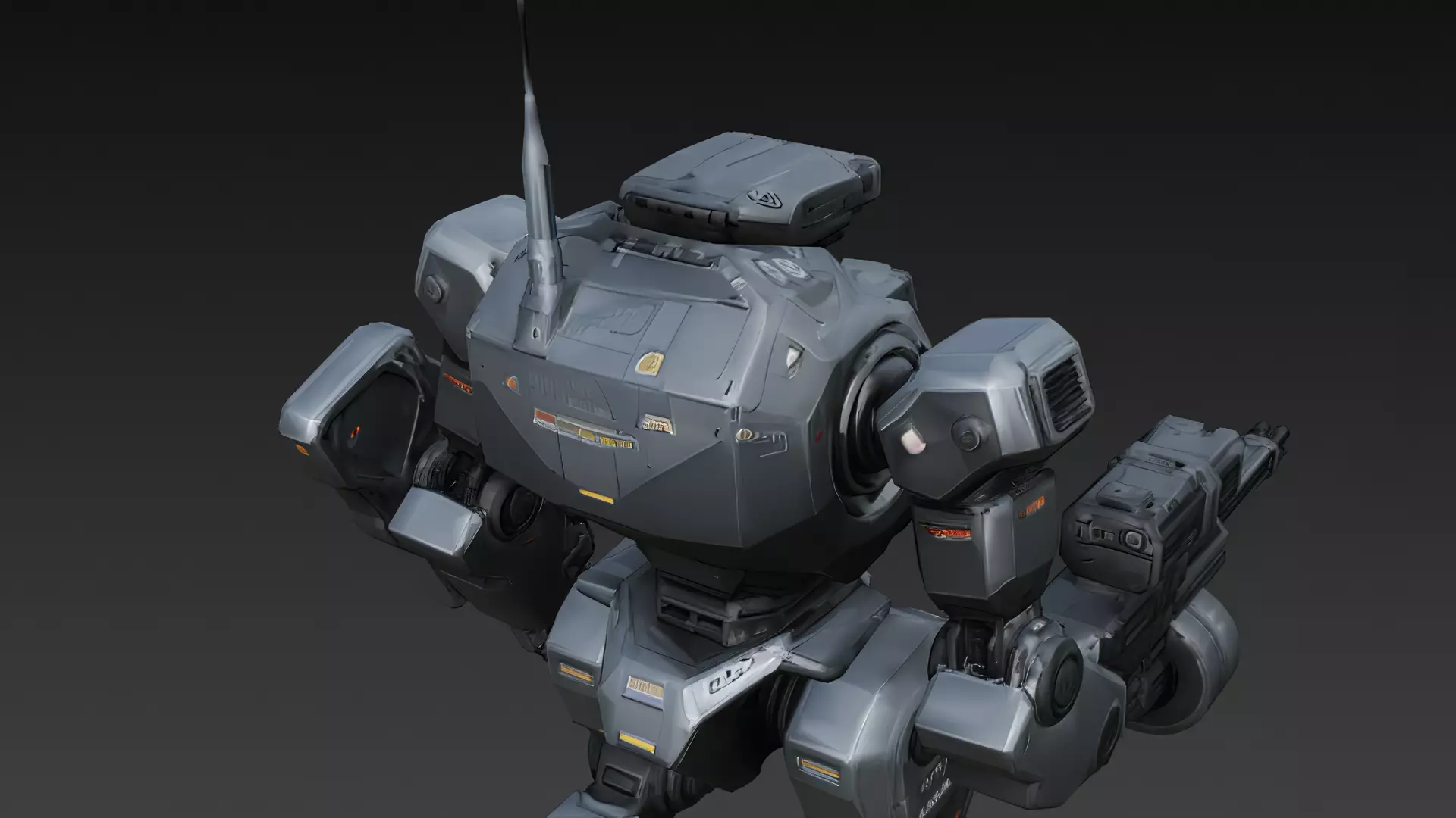 Sci-Fi Combat Robot PBR 3D Model 3D model_10