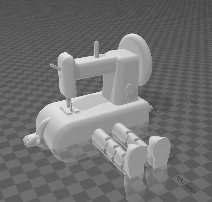 Sewing Machine and Scissors Flexible Seating Models 3D Printable 3D print model_2