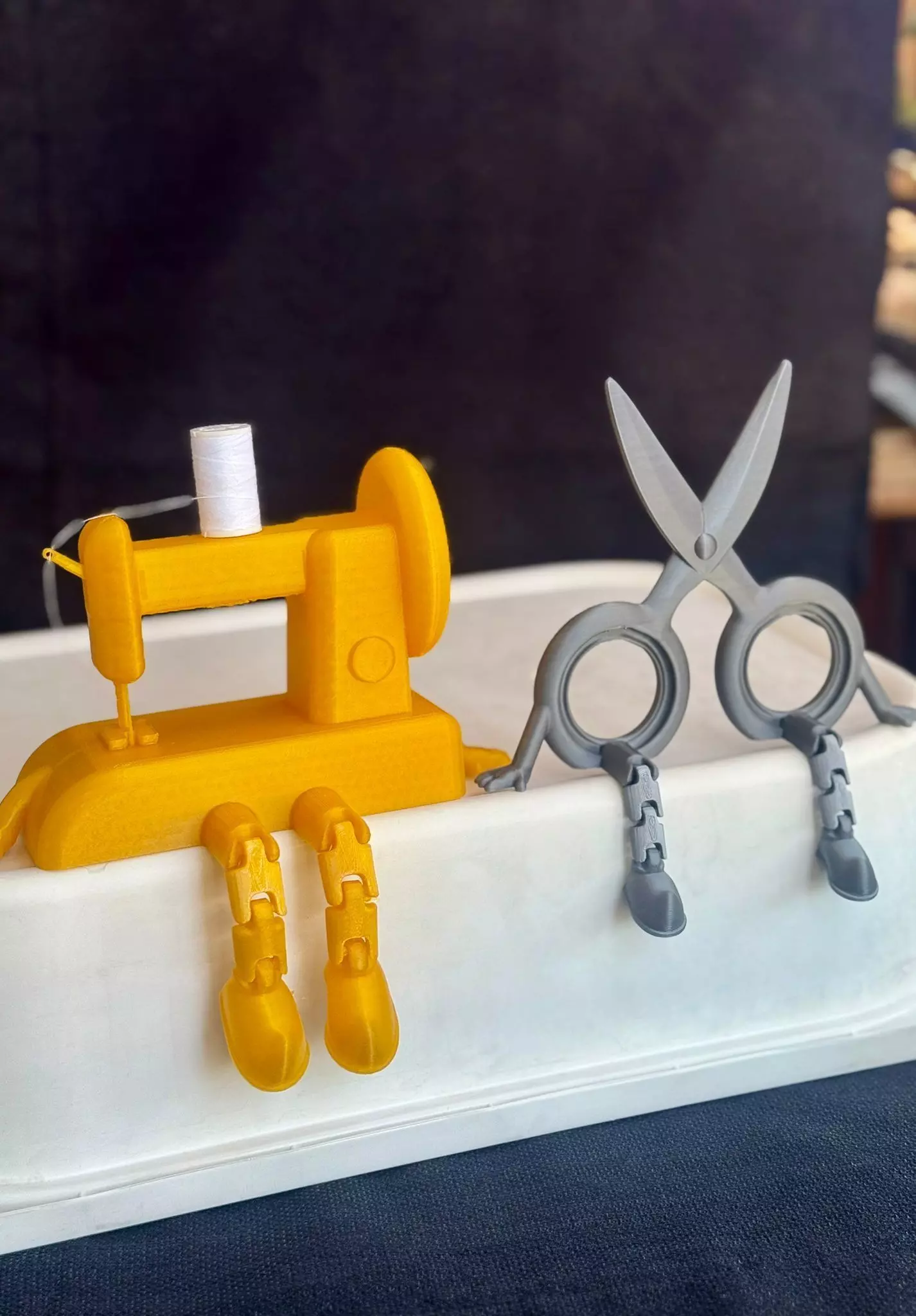 Sewing Machine and Scissors Flexible Seating Models 3D Printable 3D print model_0