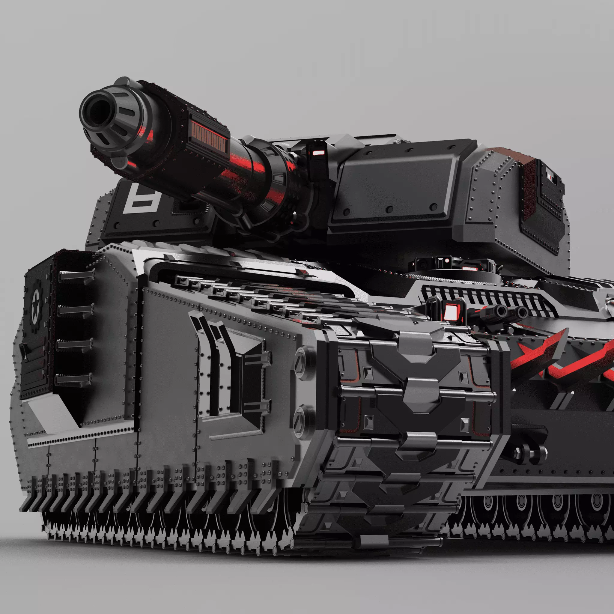 Automaton Annihilator Tank Modular 3D Printable 3D print model_2