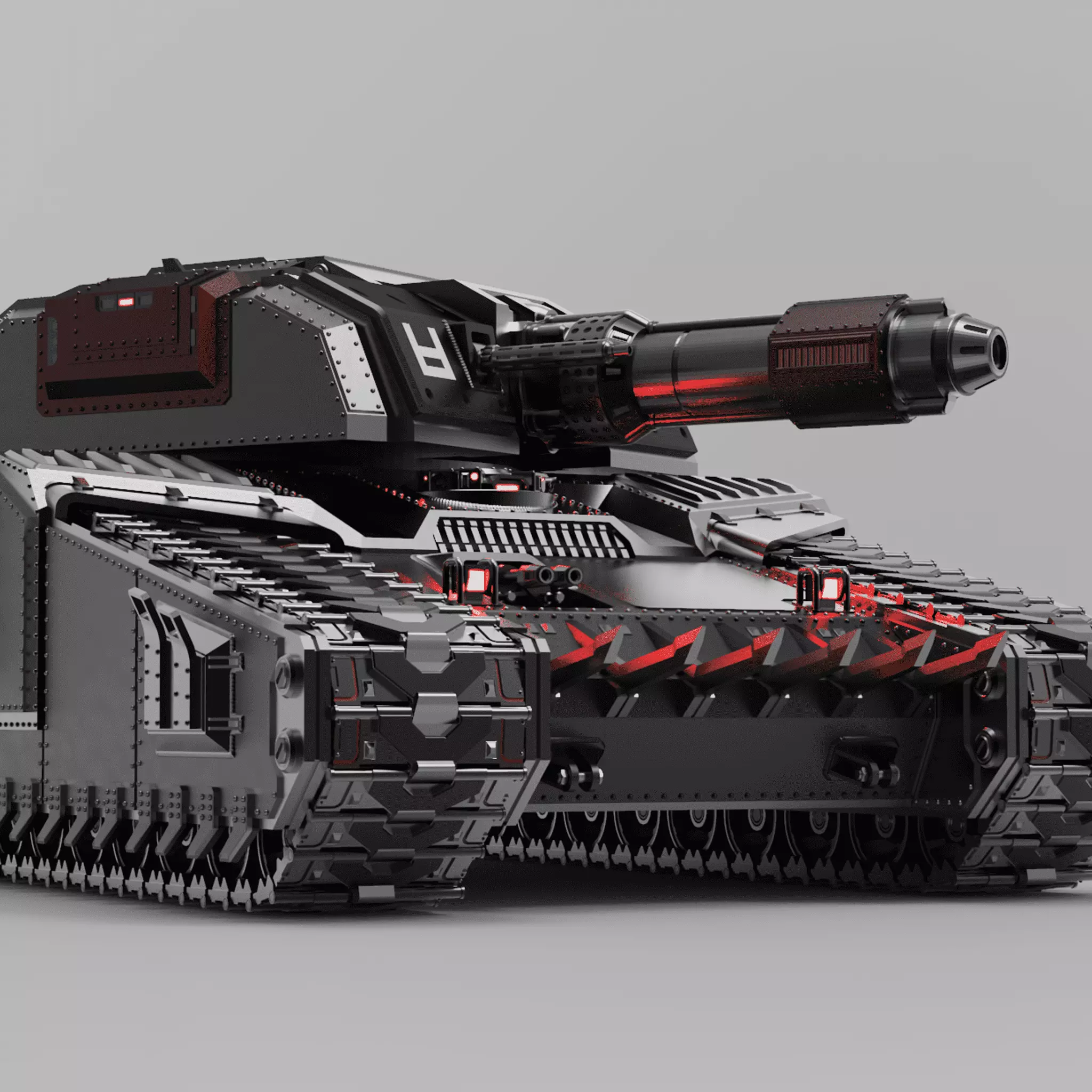 Automaton Annihilator Tank Modular 3D Printable 3D print model_0