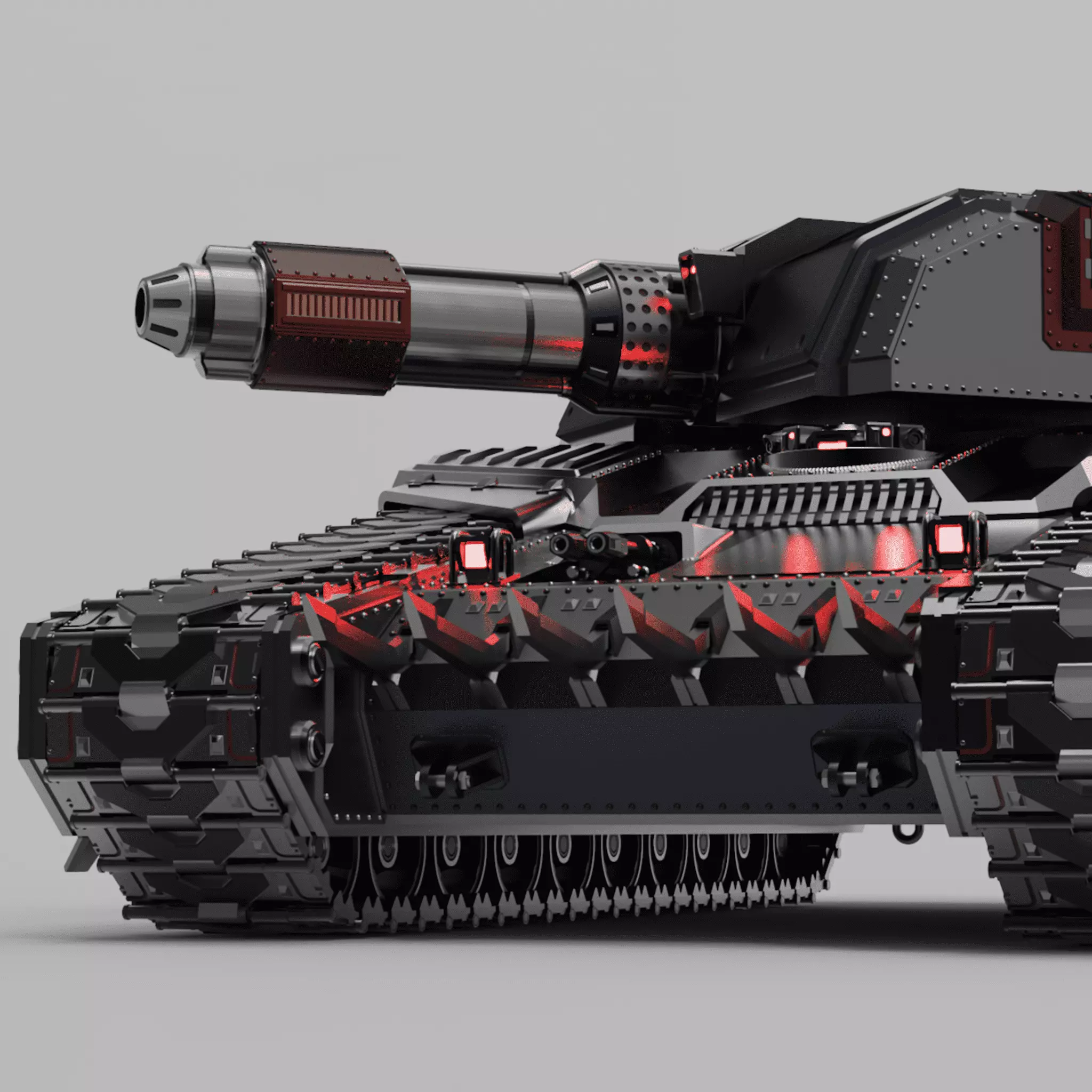 Automaton Annihilator Tank Modular 3D Printable 3D print model_1