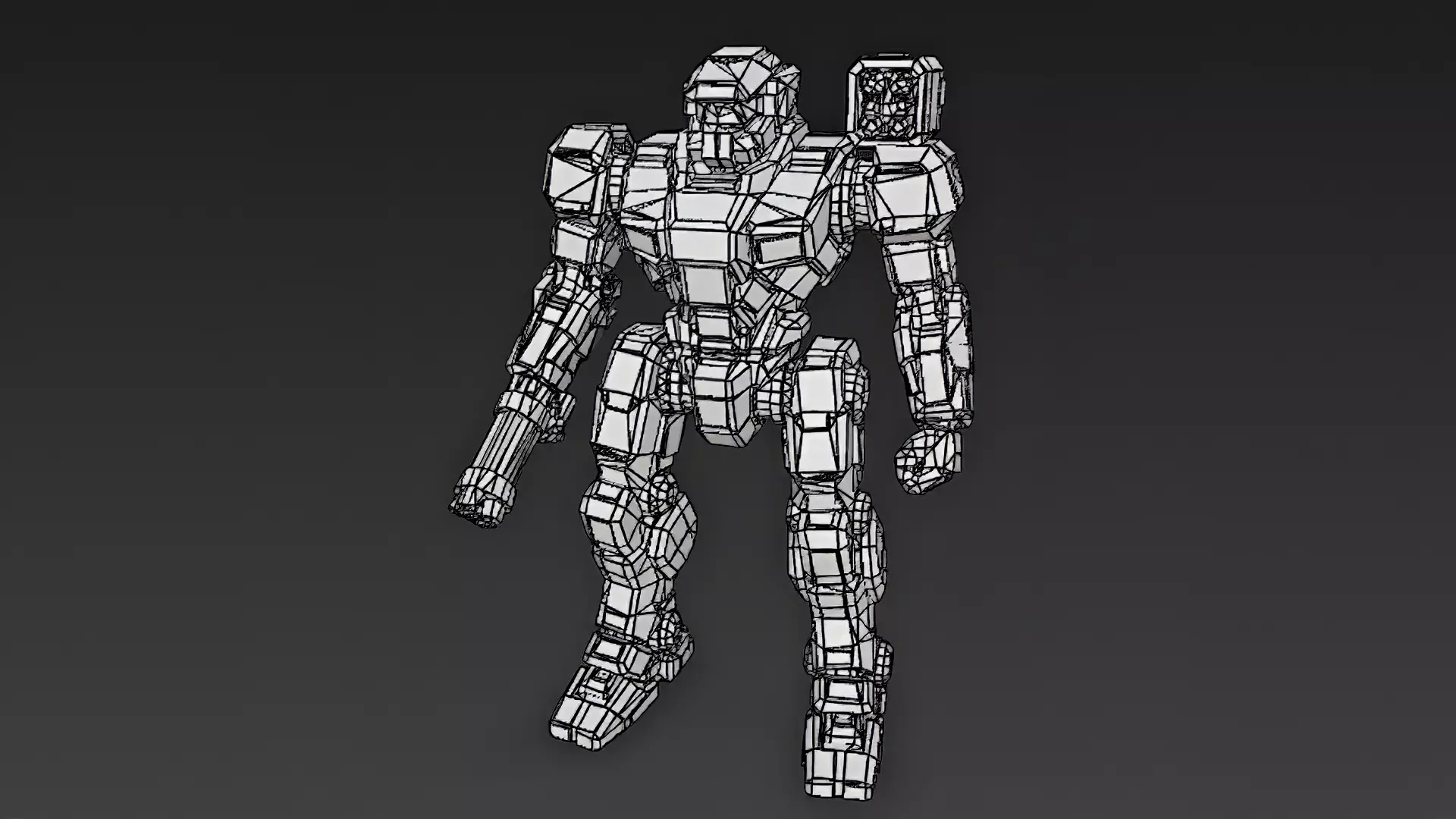 Sci-Fi Combat Robot Pack PBR 3D Models Low-poly 3D model_23