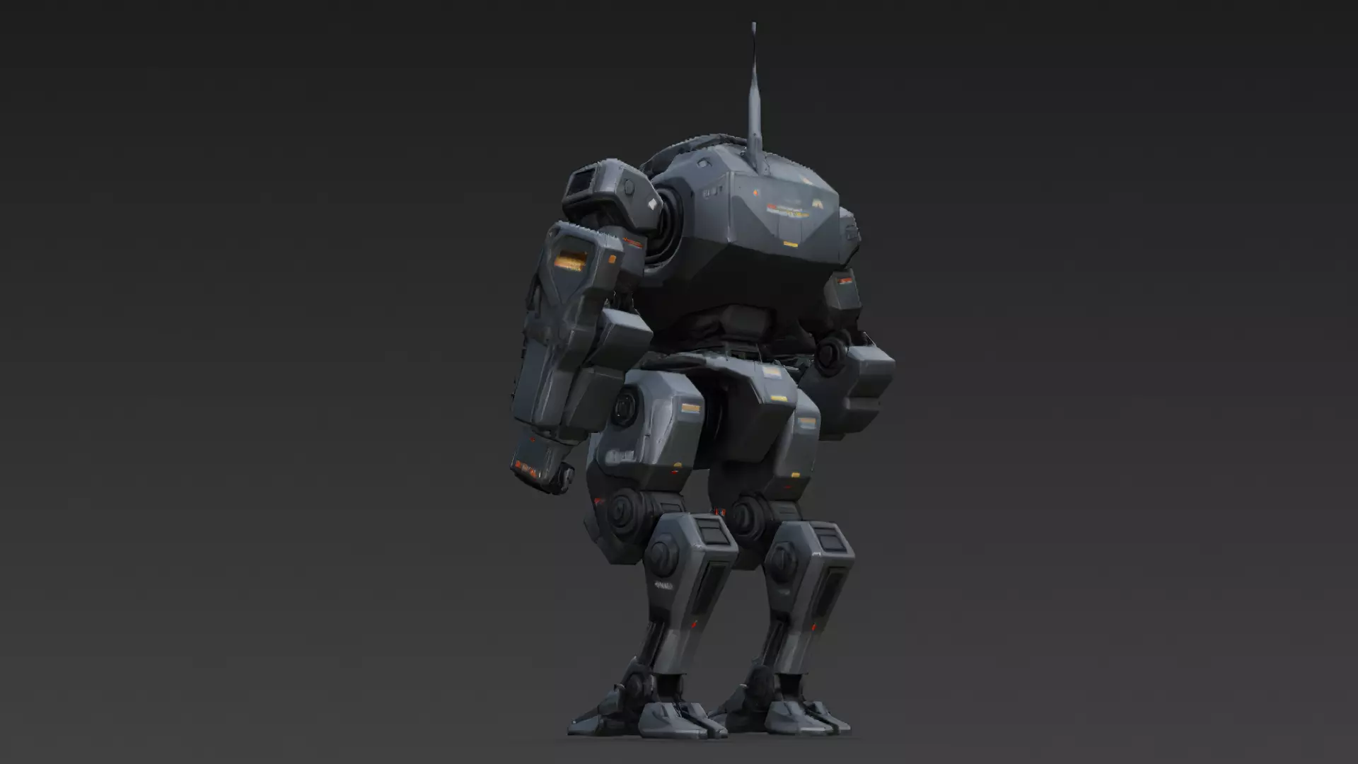 Sci-Fi Combat Robot Pack PBR 3D Models Low-poly 3D model_31