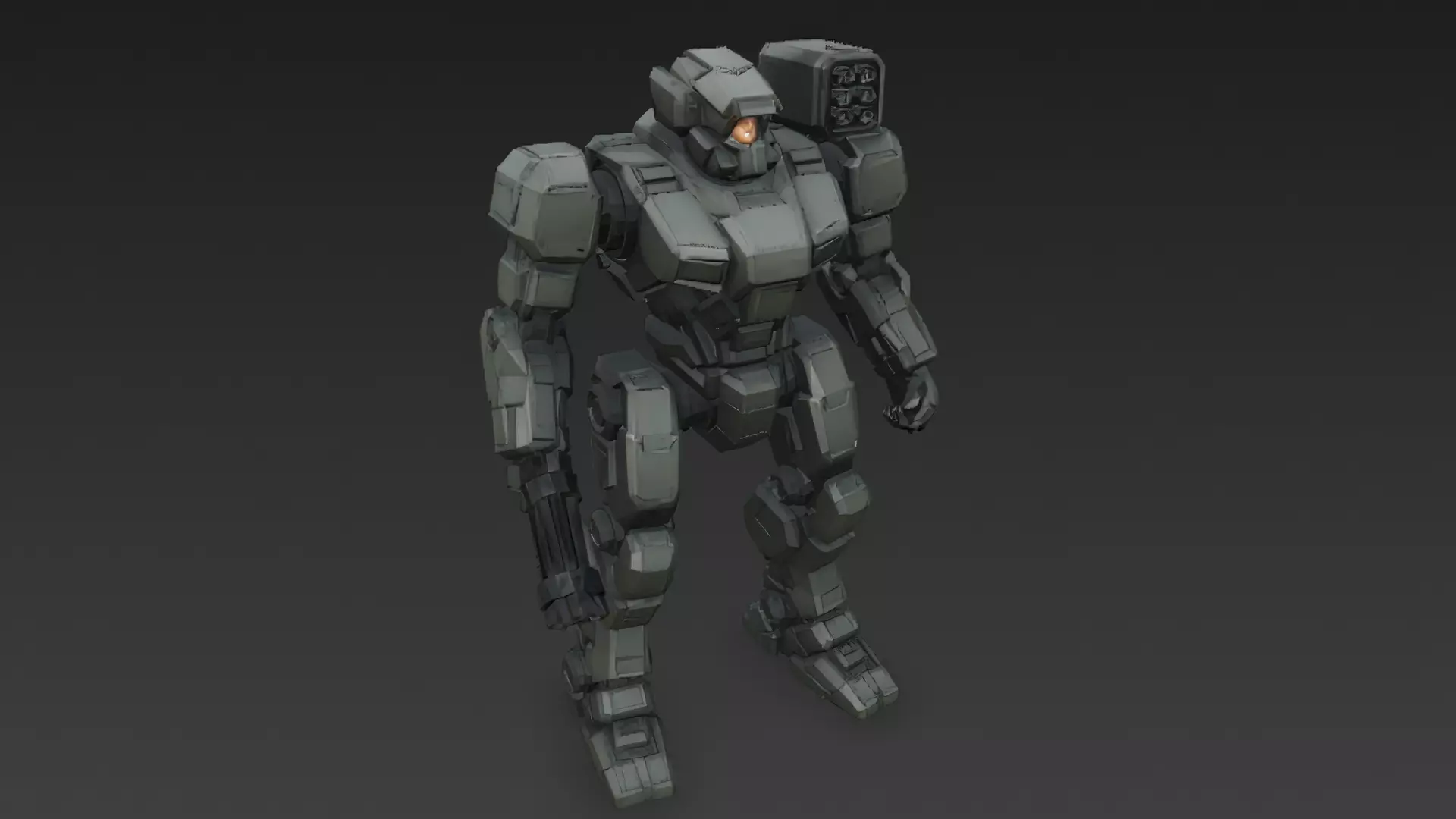 Sci-Fi Combat Robot Pack PBR 3D Models Low-poly 3D model_17