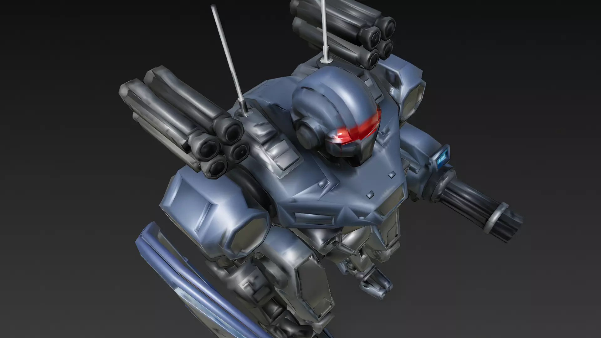 Sci-Fi Combat Robot Pack PBR 3D Models Low-poly 3D model_9