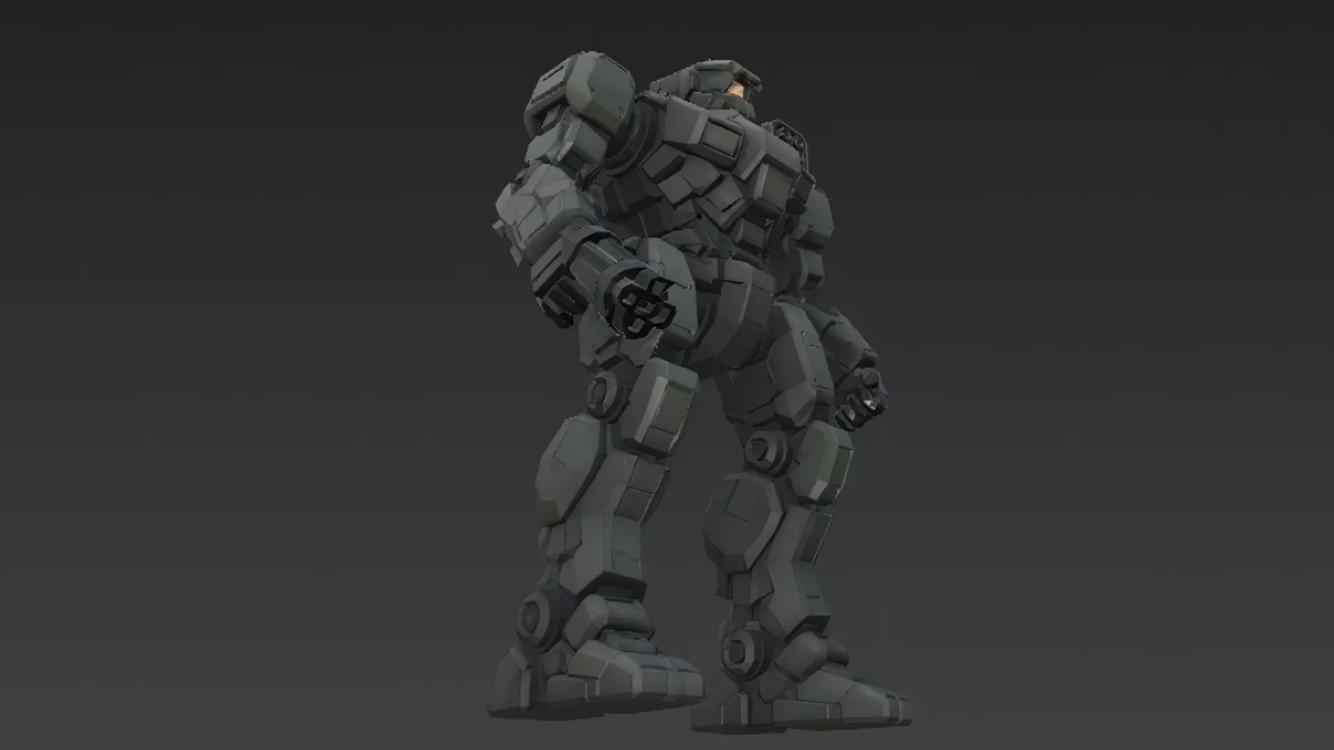 Sci-Fi Combat Robot Pack PBR 3D Models Low-poly 3D model_16