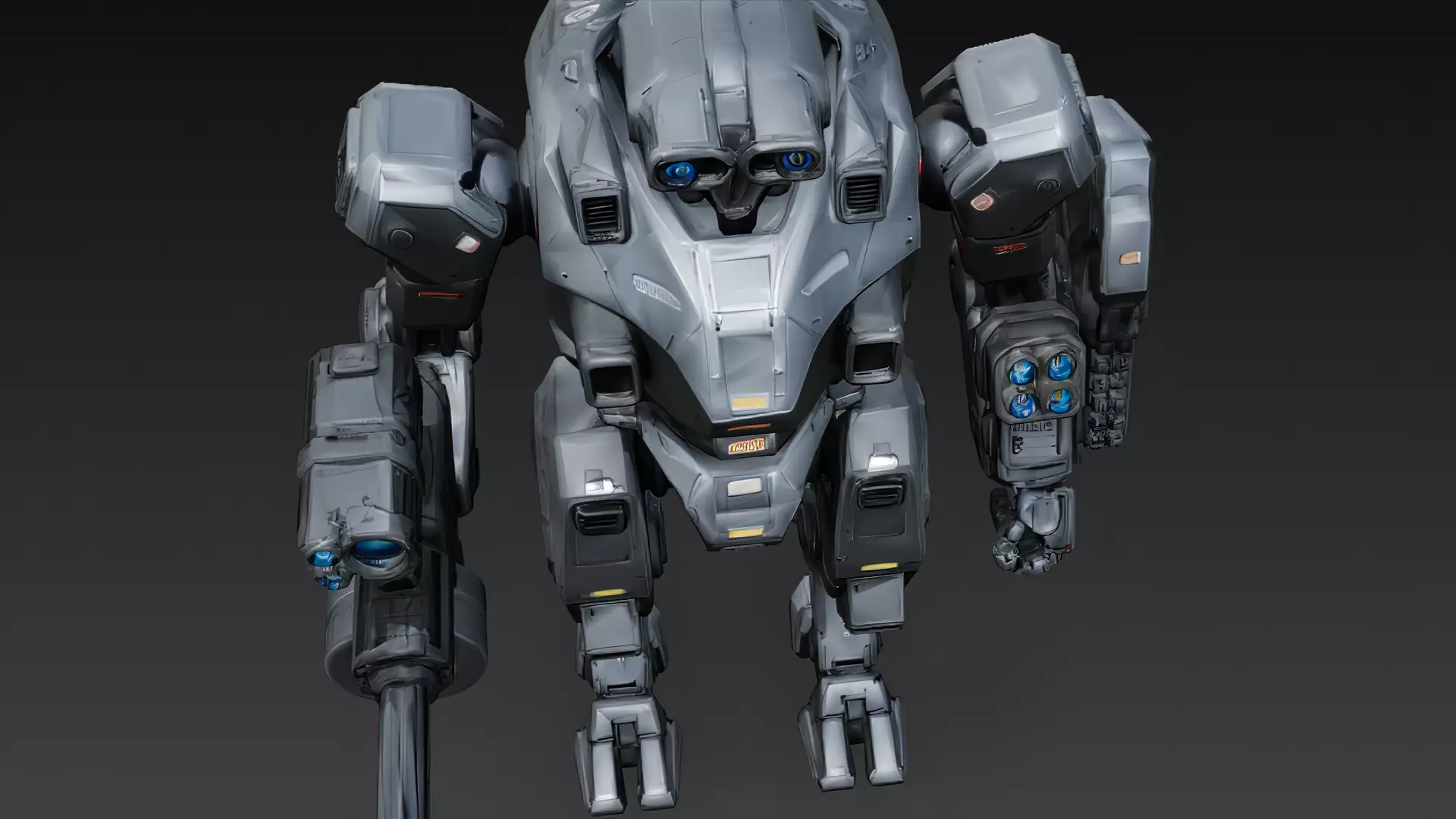 Sci-Fi Combat Robot Pack PBR 3D Models Low-poly 3D model_28