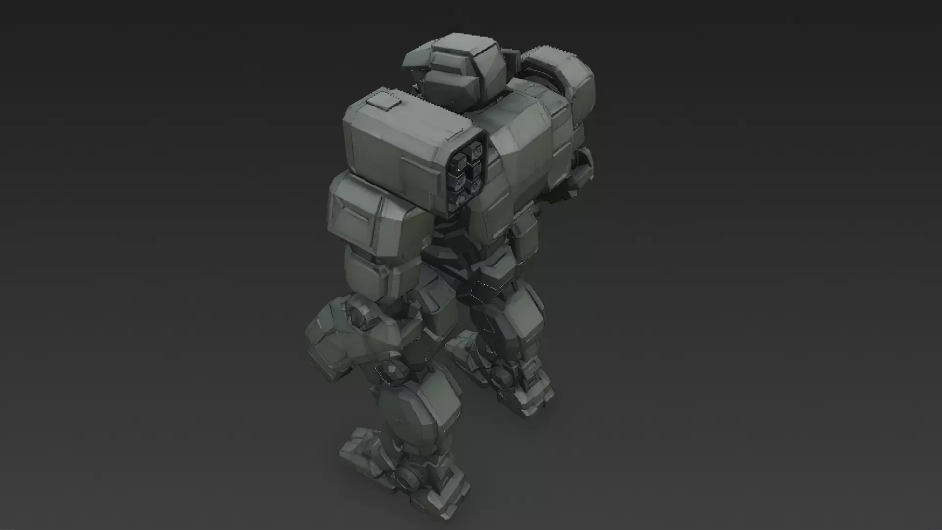 Sci-Fi Combat Robot Pack PBR 3D Models Low-poly 3D model_13