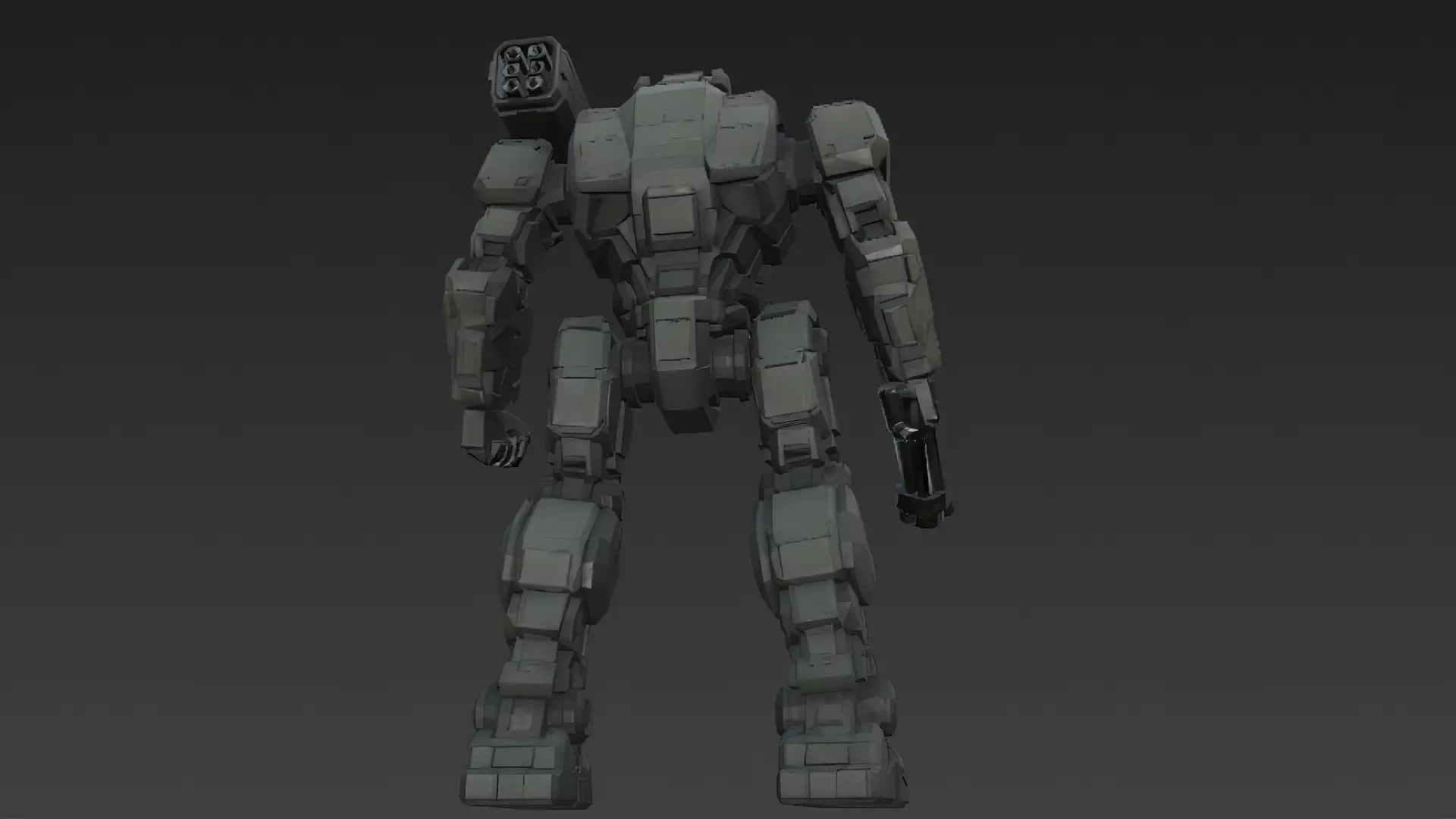 Sci-Fi Combat Robot Pack PBR 3D Models Low-poly 3D model_14