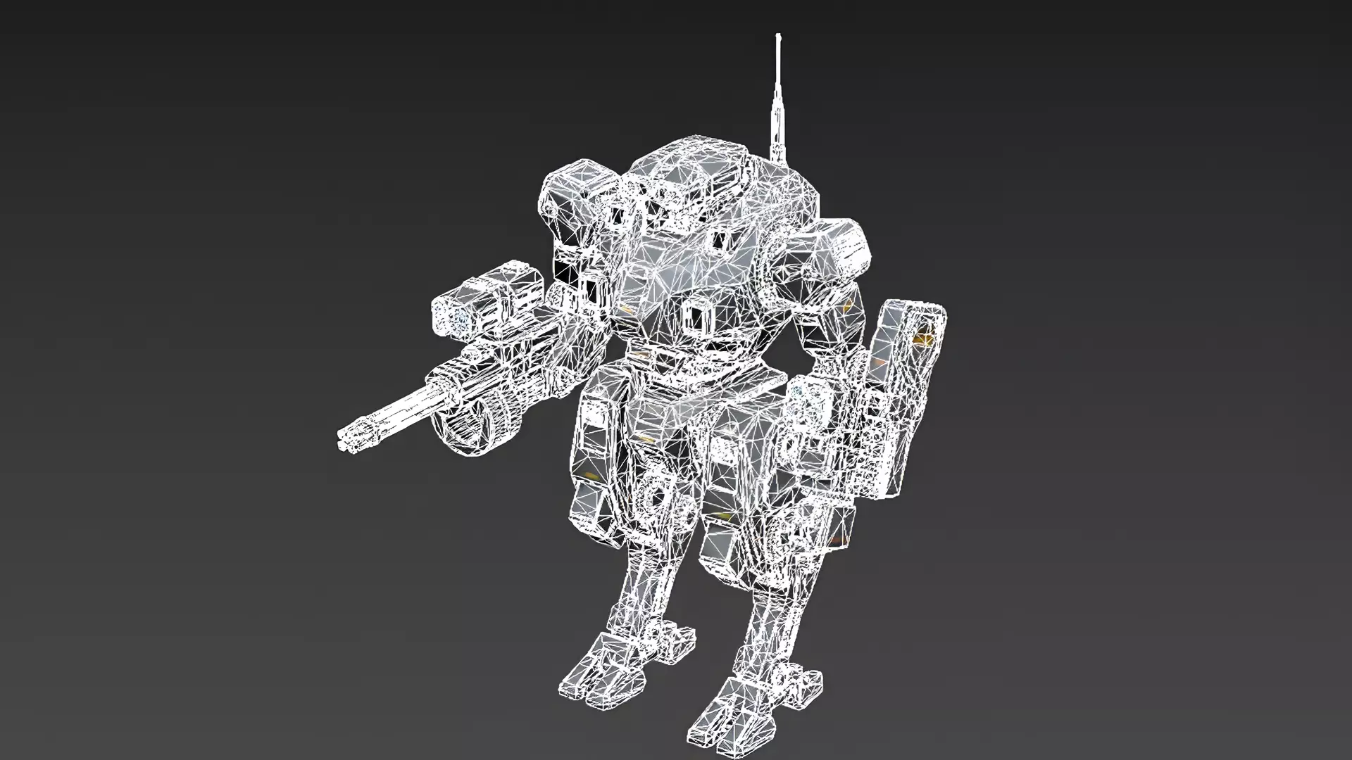 Sci-Fi Combat Robot Pack PBR 3D Models Low-poly 3D model_38