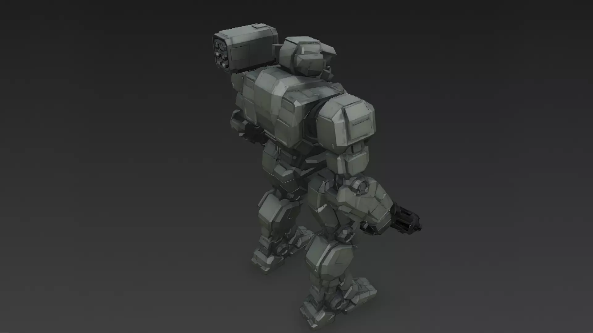 Sci-Fi Combat Robot Pack PBR 3D Models Low-poly 3D model_15