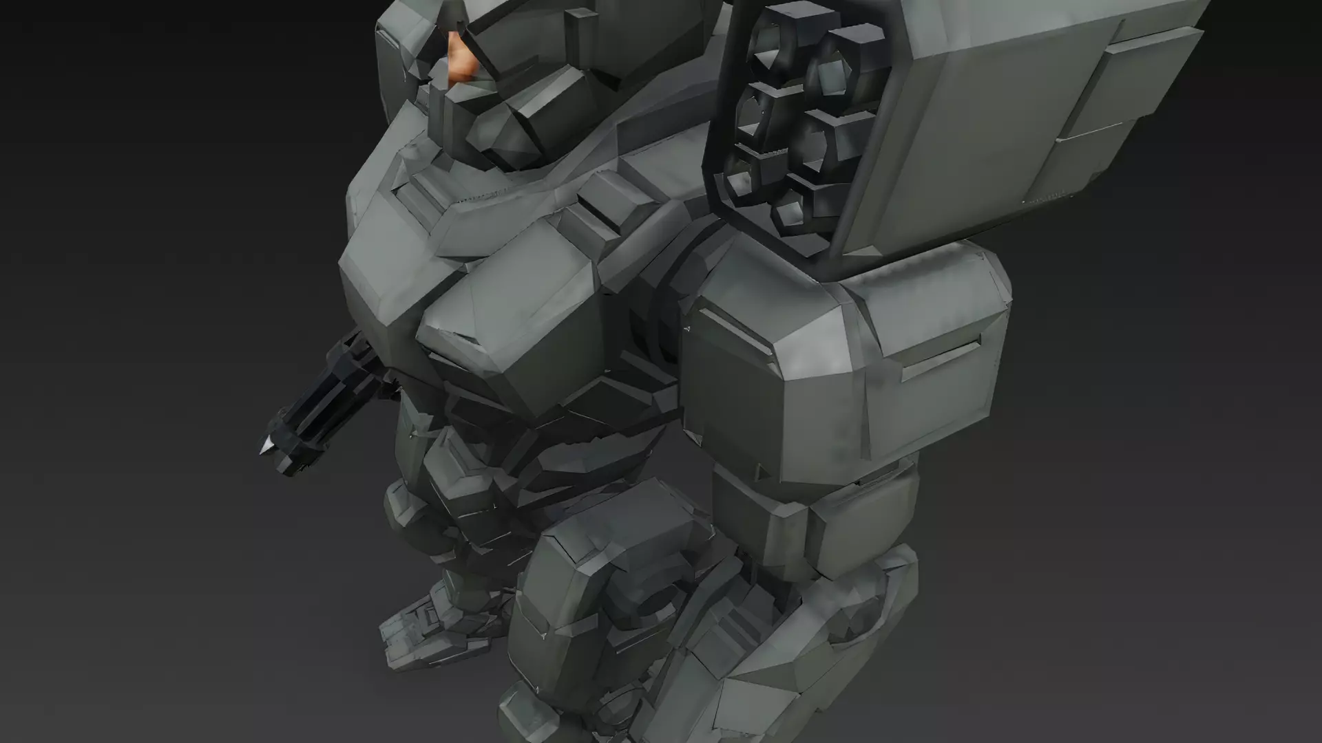 Sci-Fi Combat Robot Pack PBR 3D Models Low-poly 3D model_20