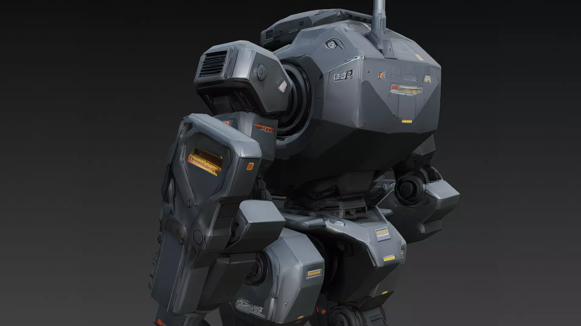 Sci-Fi Combat Robot Pack PBR 3D Models Low-poly 3D model_27