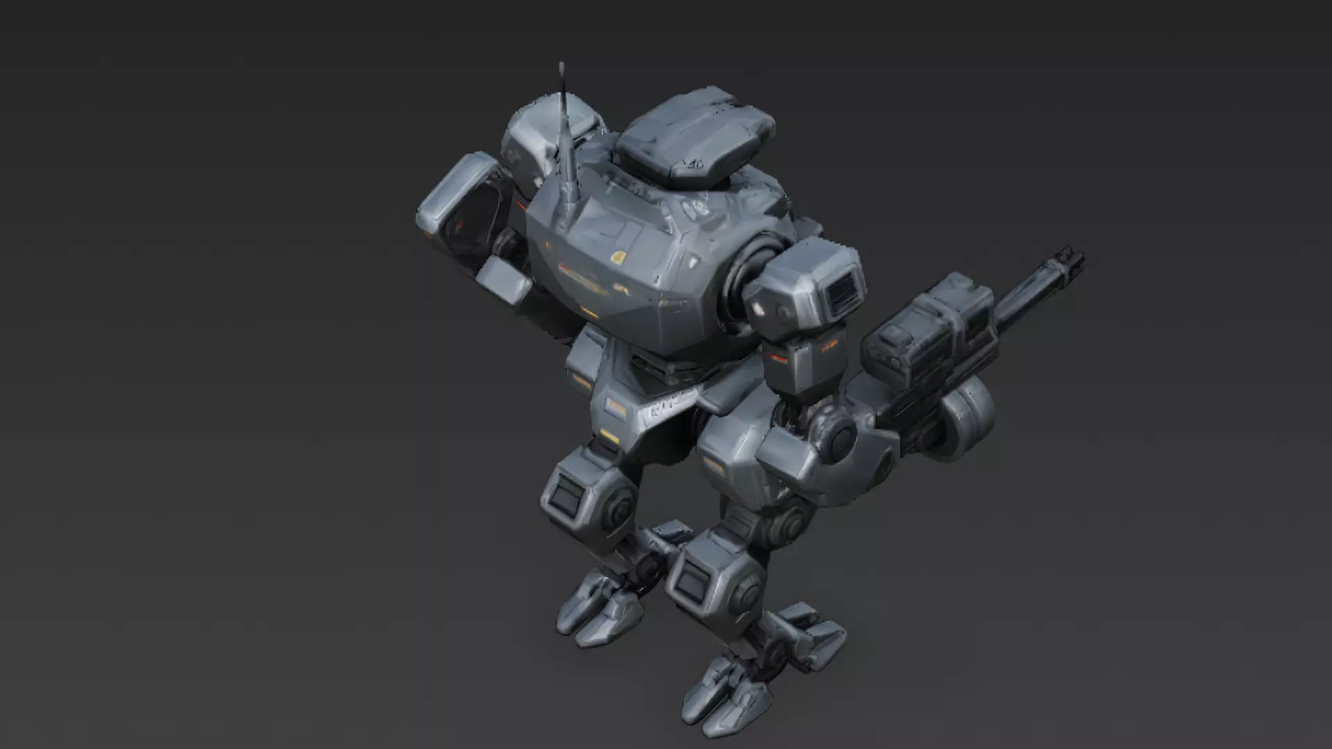 Sci-Fi Combat Robot Pack PBR 3D Models Low-poly 3D model_30