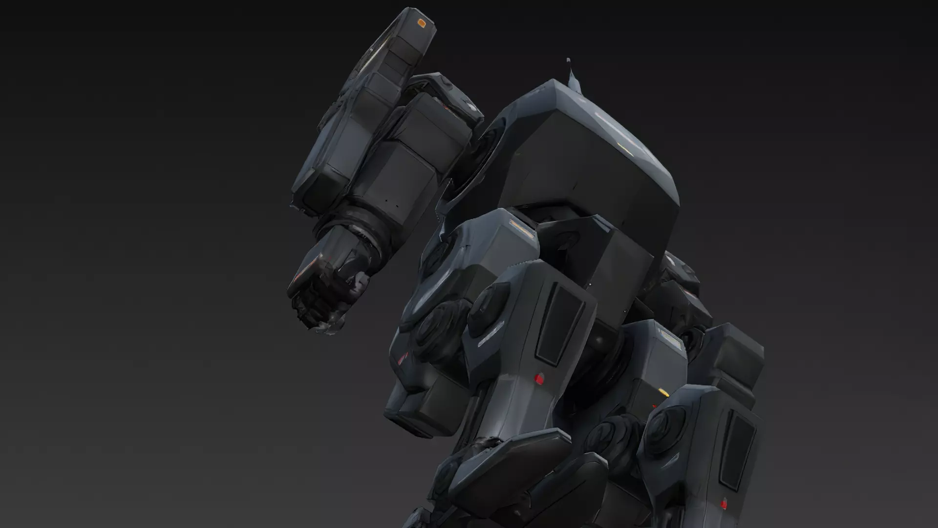 Sci-Fi Combat Robot Pack PBR 3D Models Low-poly 3D model_35
