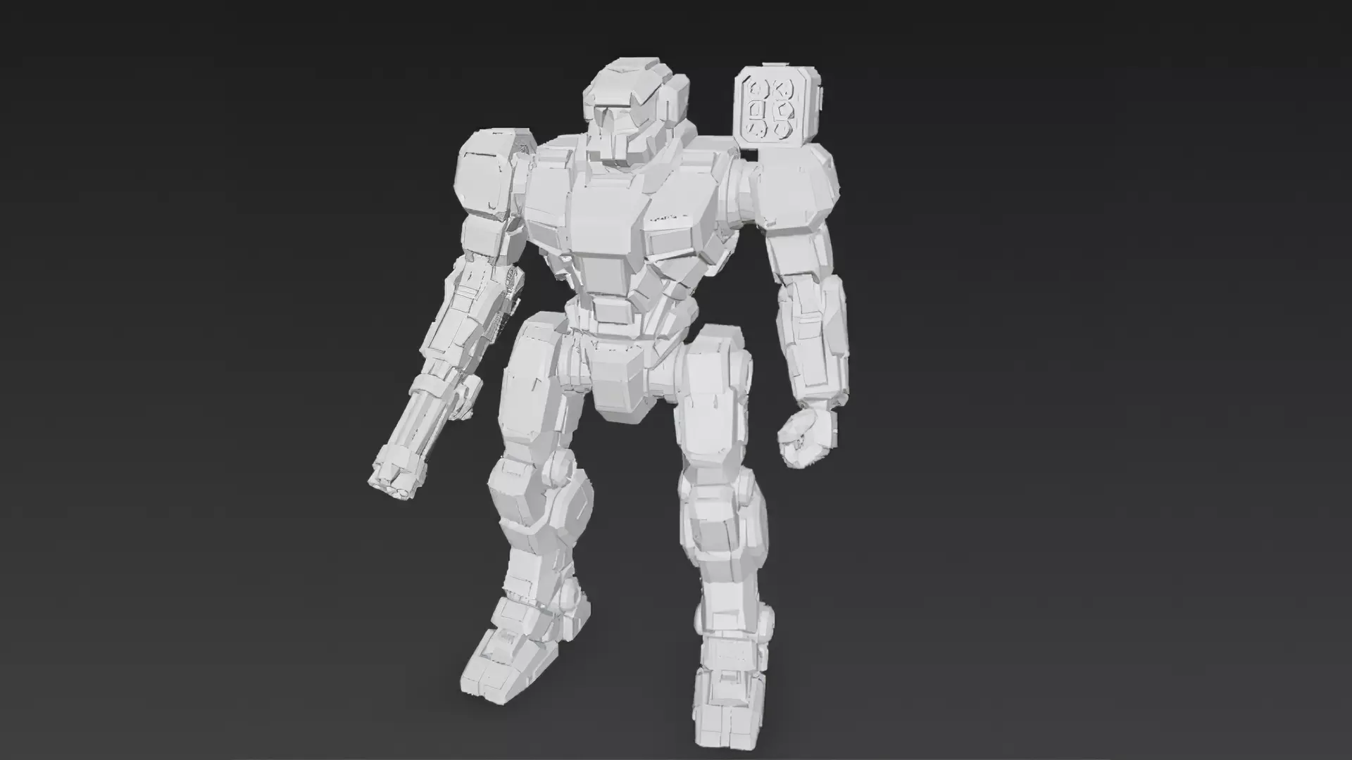 Sci-Fi Combat Robot Pack PBR 3D Models Low-poly 3D model_22