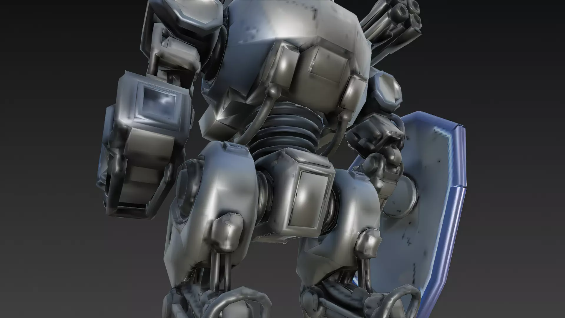 Sci-Fi Combat Robot Pack PBR 3D Models Low-poly 3D model_8