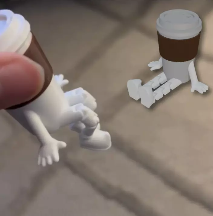 coffee cup flexi colored printed 3D print model