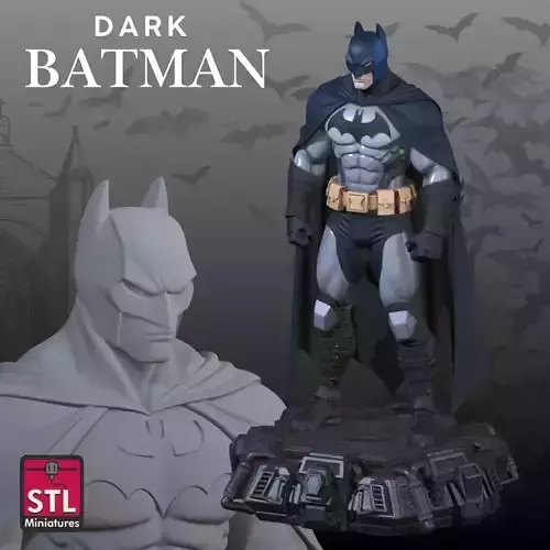 Futuristic Dark Knight STL Action Figure