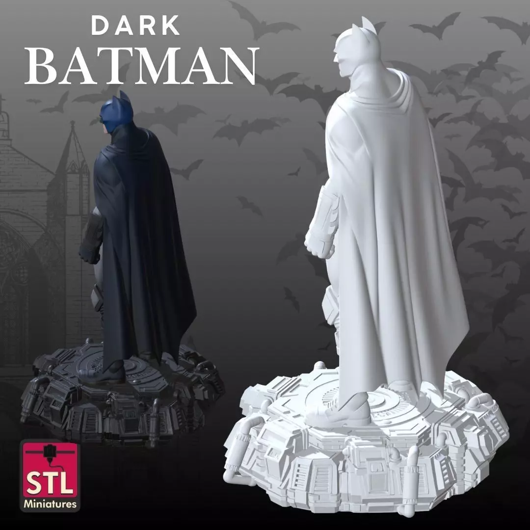 Futuristic Dark Knight STL Action Figure 3D print model_2