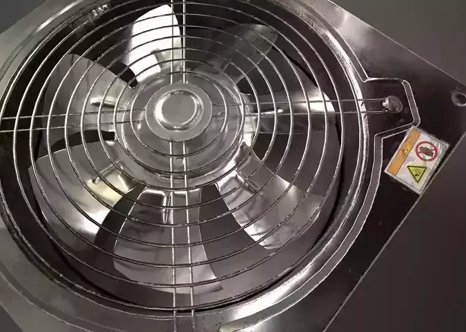  Industrial Fan Exhaust  FBX with textures