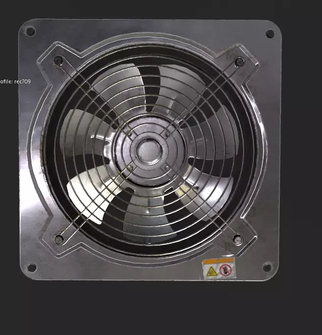  Industrial Fan Exhaust  FBX with textures Low-poly 3D model_1