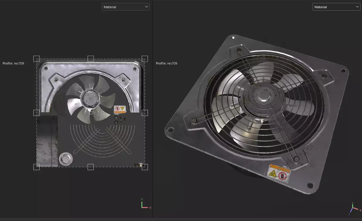  Industrial Fan Exhaust  FBX with textures Low-poly 3D model_4