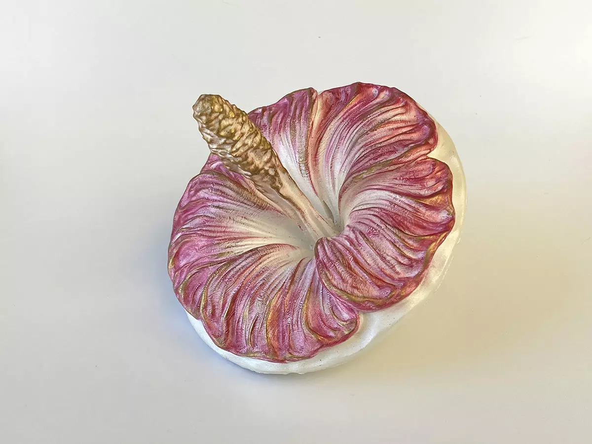 Mallow Flower Spinning Top Toy or Decor 3D print model_16