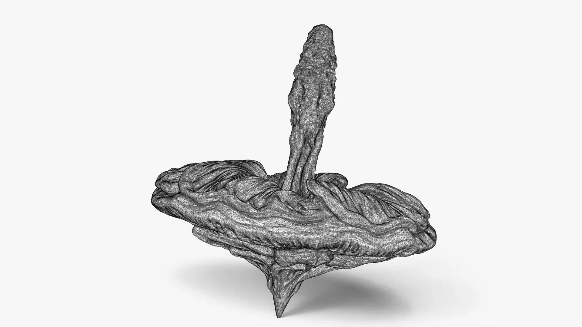 Mallow Flower Spinning Top Toy or Decor 3D print model_9