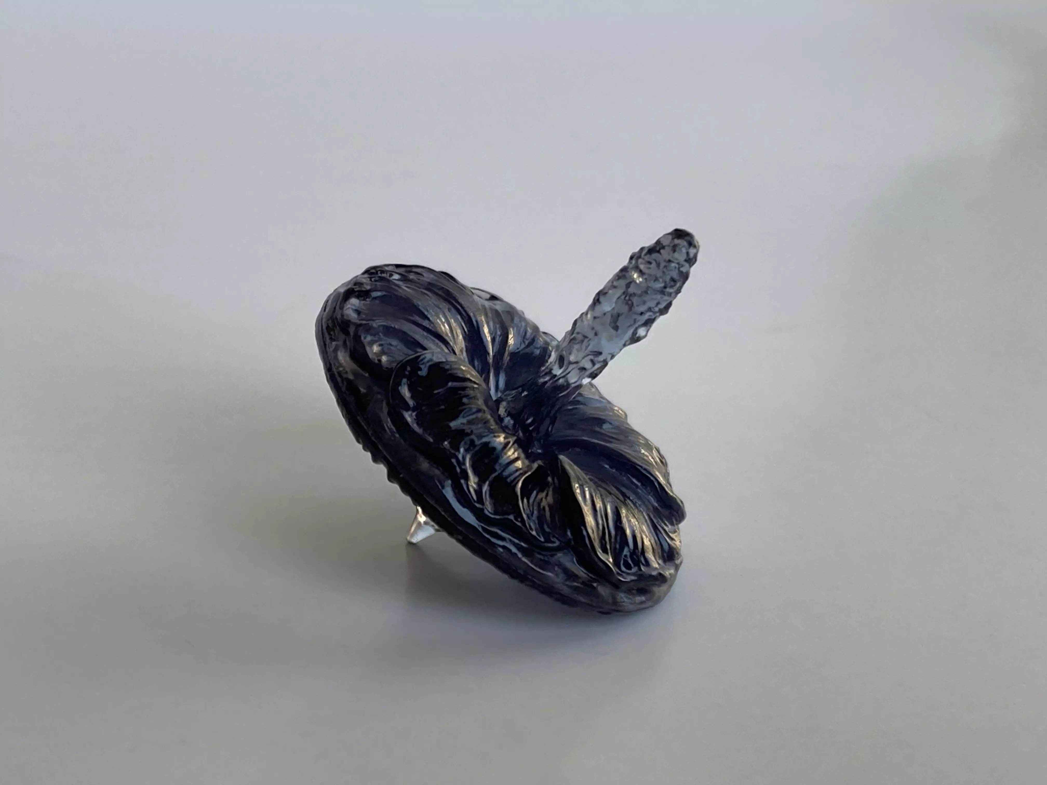 Mallow Flower Spinning Top Toy or Decor 3D print model_13