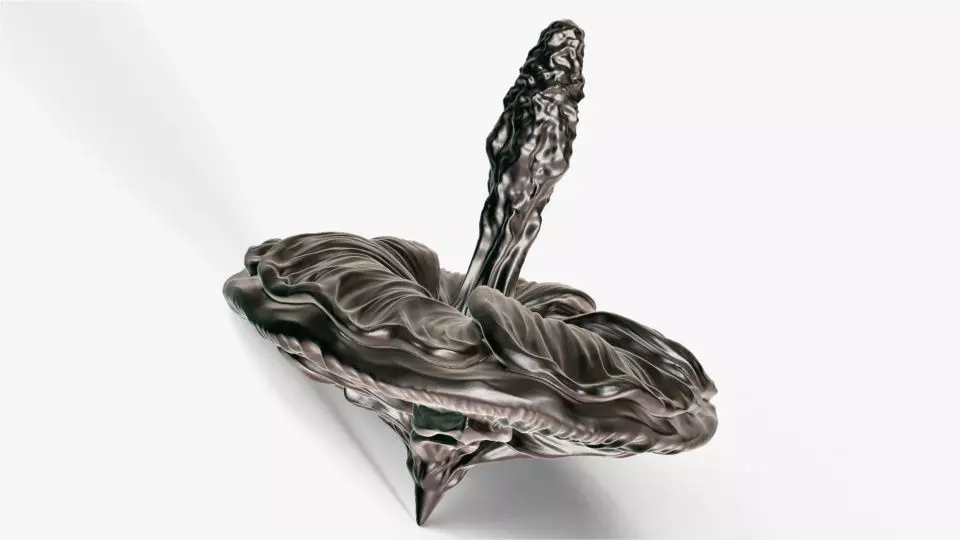 Mallow Flower Spinning Top Toy or Decor 3D print model_0