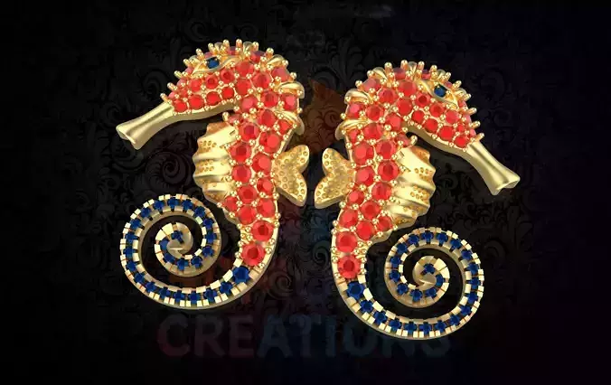 BSPB-004  BEAUTIFUL SEAHORSES  EARING