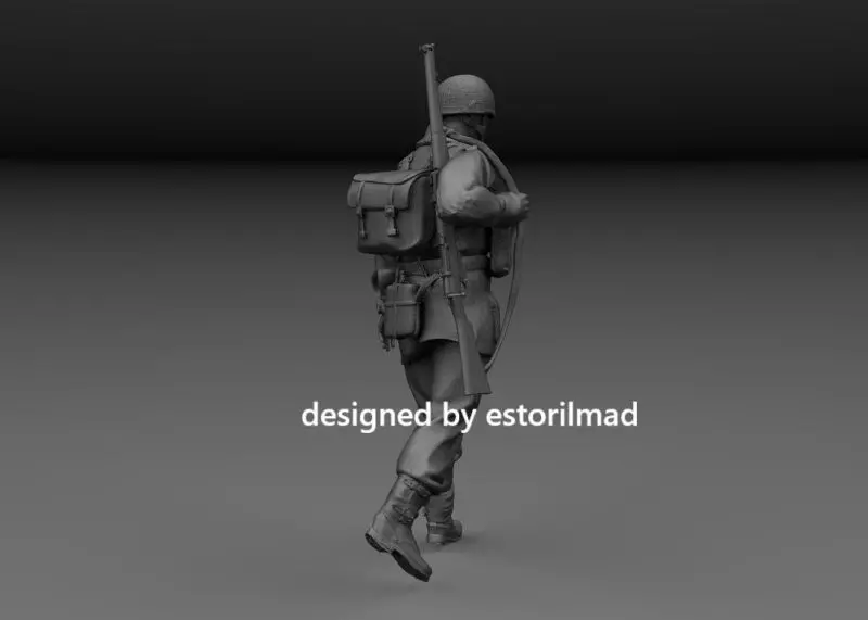 WW2 BRITISH PARATROOPER ON PATROL AT ARNHEN V2 3D print model_2