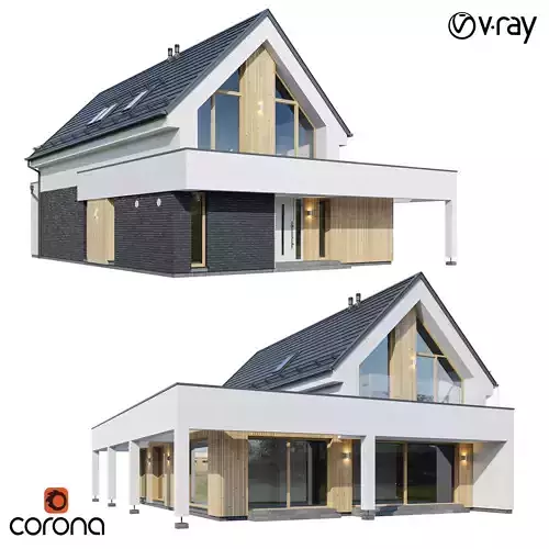 Modern house Korczynscy 3D model