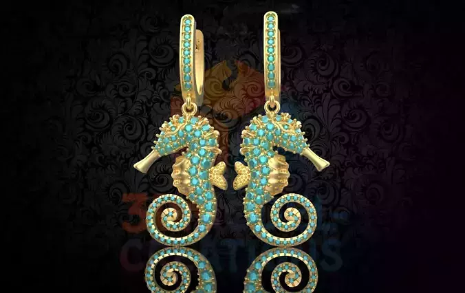 BSPB-005 BEAUTIFUL SEAHORSE EARING
