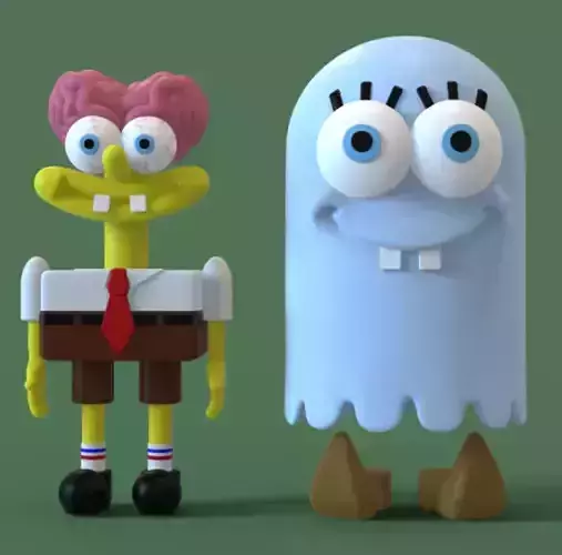 SPONGEBOB SCAREDY PANTS EPISODE 2 IN 1 - PARTS AND COMPLETE 3D print model