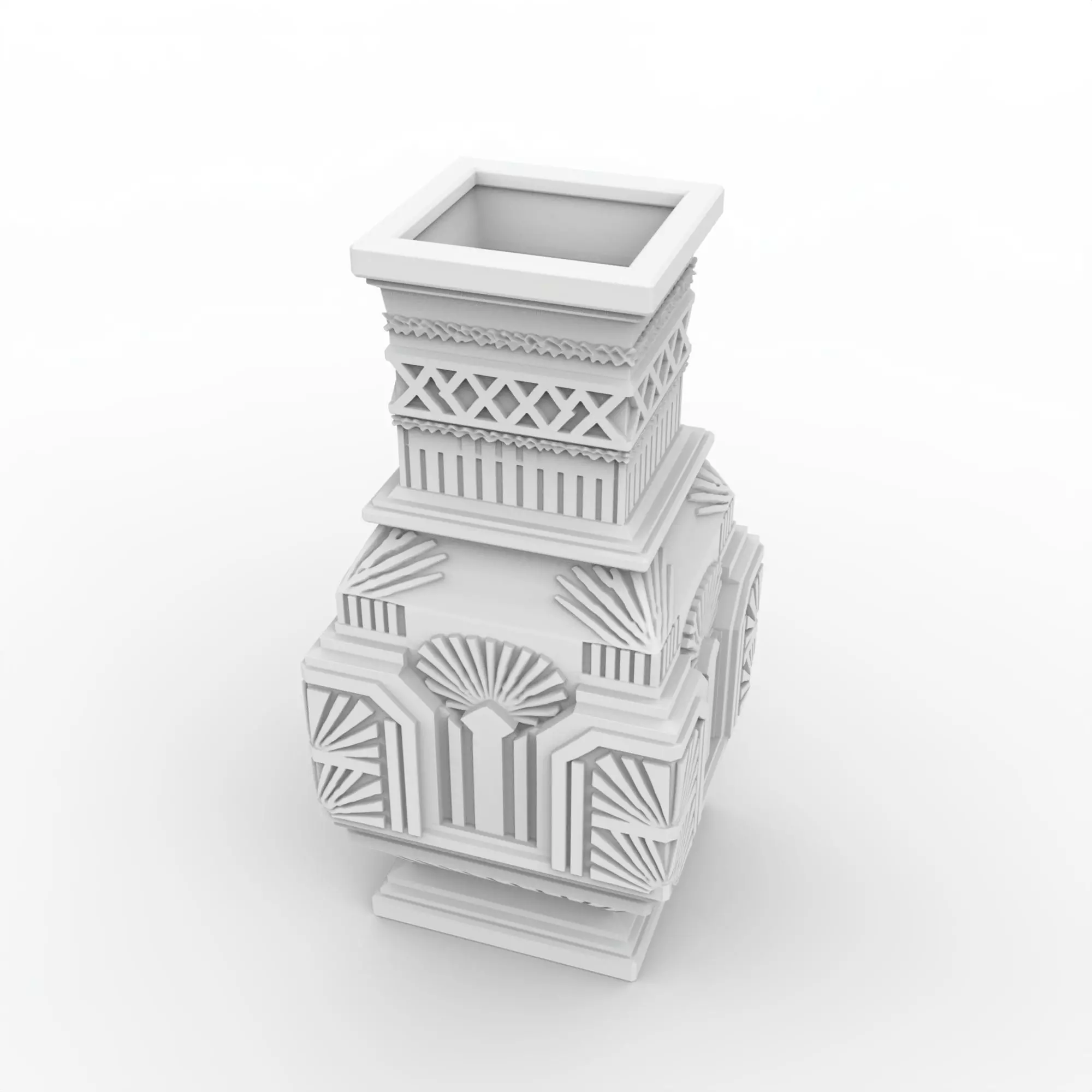 Art Deco Vase 3D Printable Model 3D print model_2