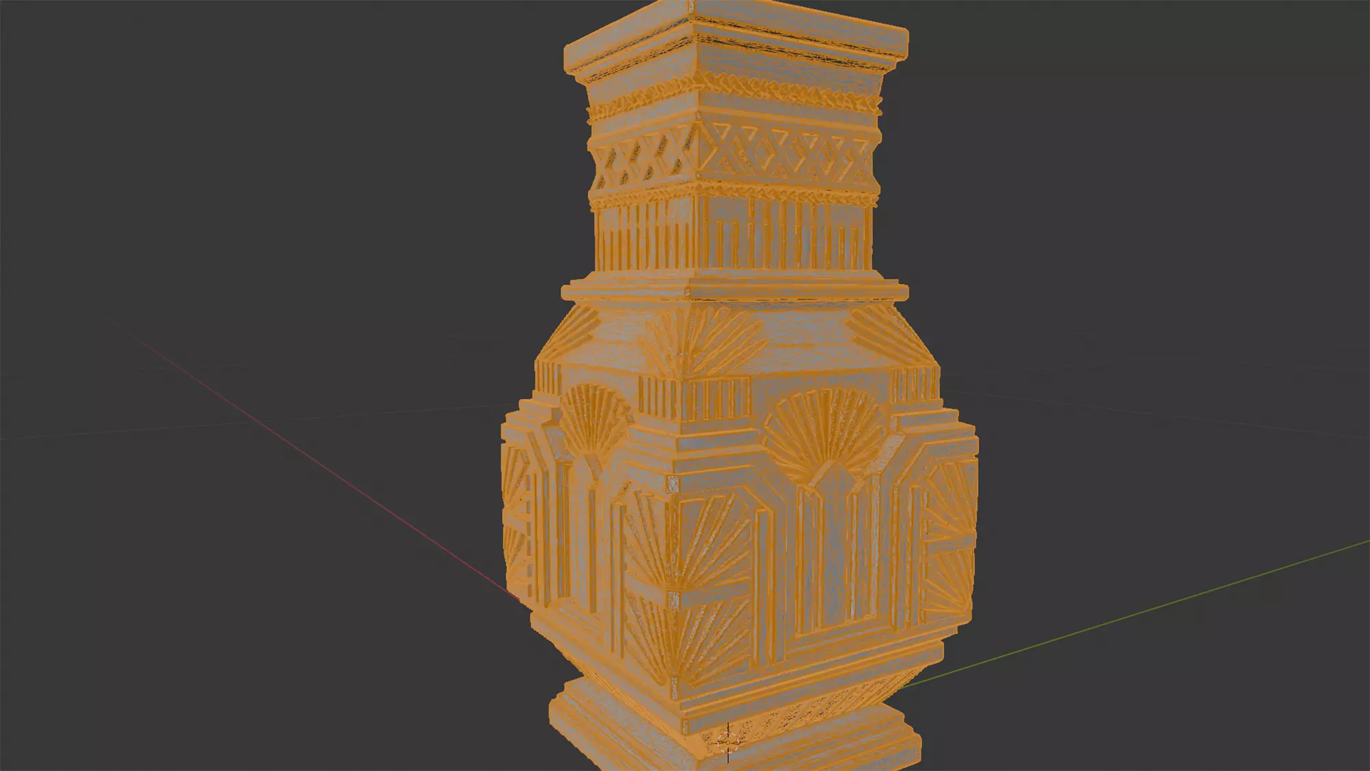 Art Deco Vase 3D Printable Model 3D print model_6
