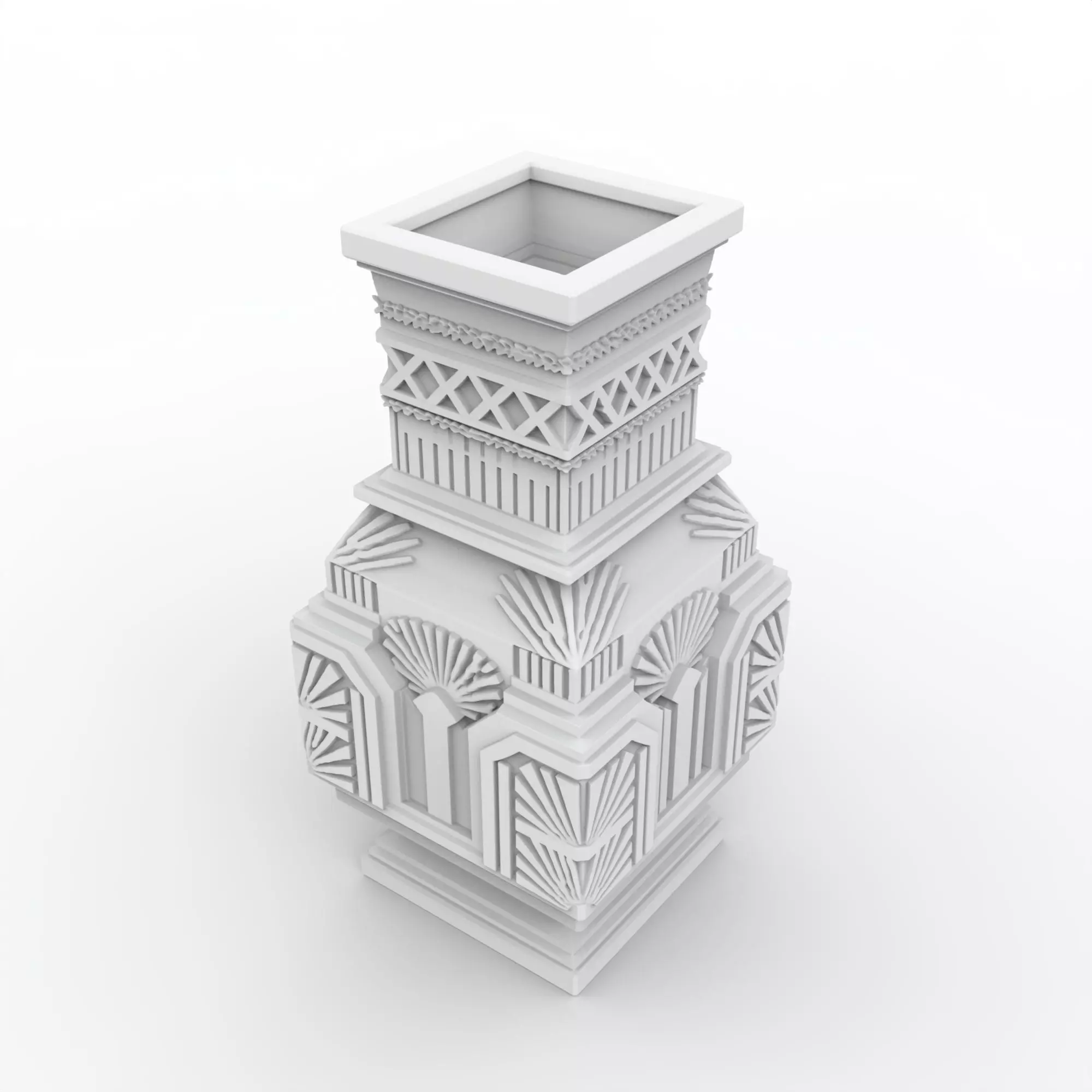 Art Deco Vase 3D Printable Model 3D print model_1